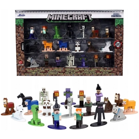 MINECRAFT Zestaw 20 Metalowych Figurek Seria 5